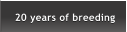 20 years of breeding 20 years of breeding
